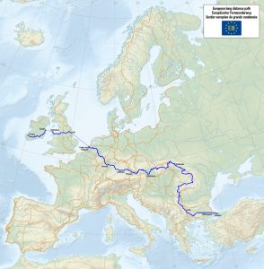 Kaart van het E8-traject