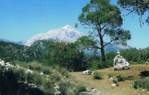 Lycian way, zicht op Mount Olympos
