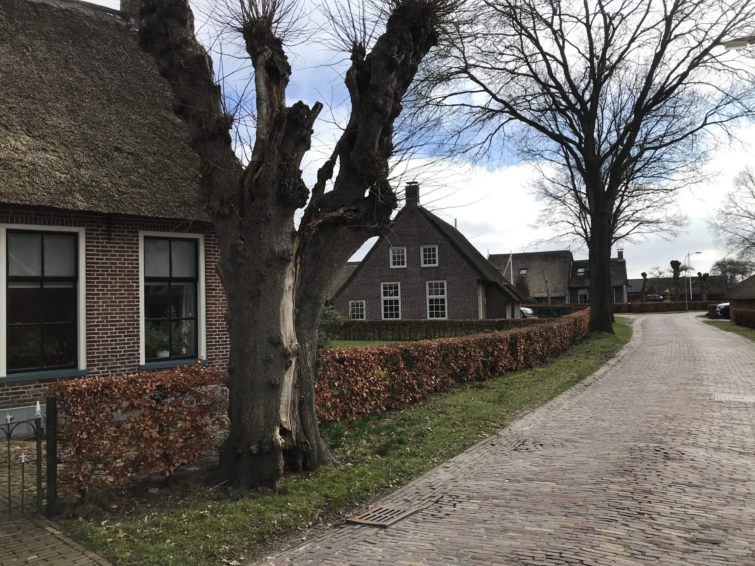 een straat in Drenthe