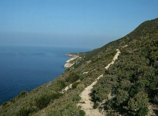 Kustpad op Noord-Cyprus